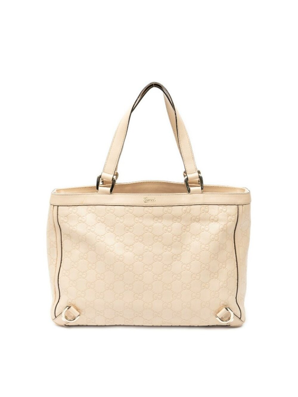 Gucci Medium Abbey D Ring Tote Light Beige Guccissima